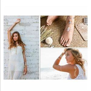 Metallic mega shimmer body tattoos